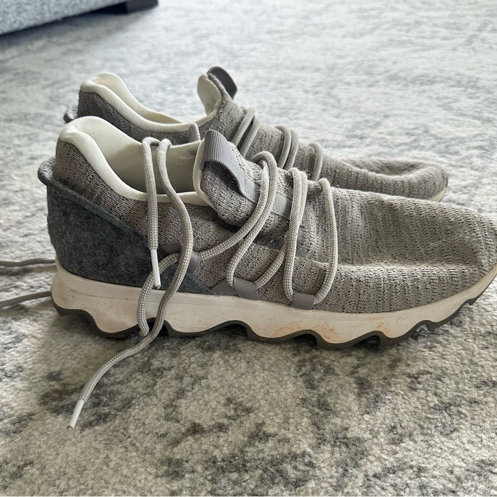 Sorel Gray and White Women's Sneakers
